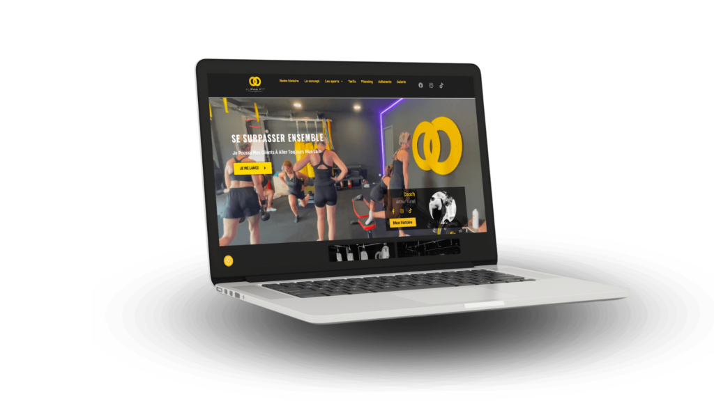 visuel site alphafit réalisation service de webdesign