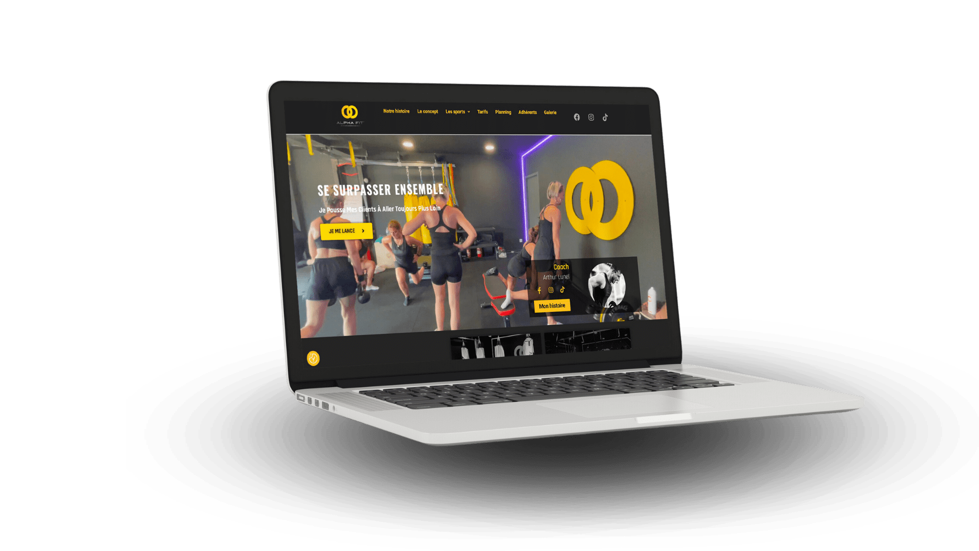 visuel site alphafit réalisation service de webdesign