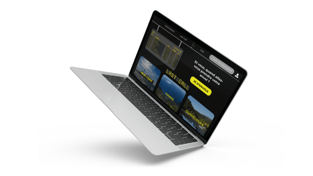 visuel projet Fly réalisation maquette UI/UX service de webdesign