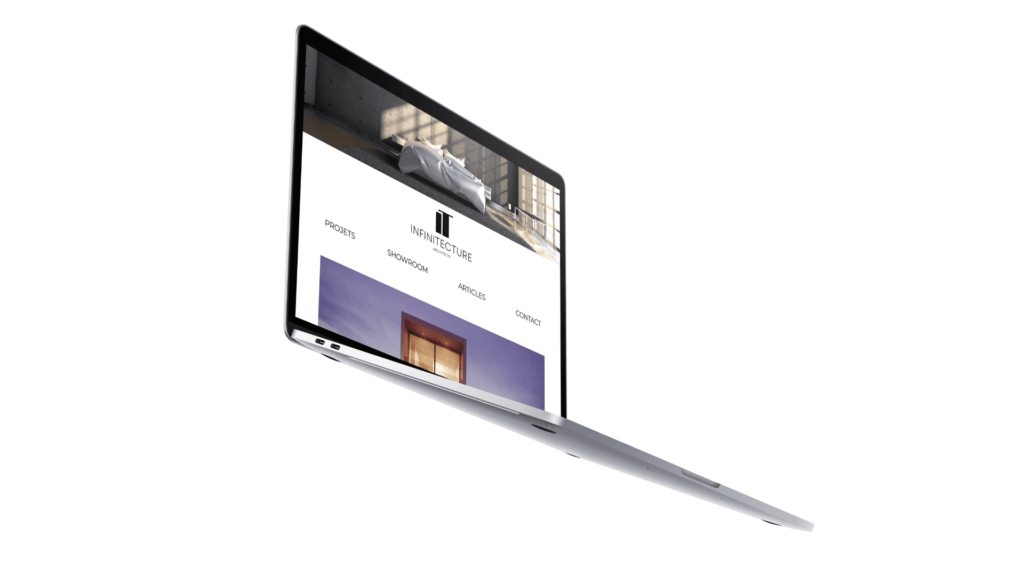 visuel projet infinitecture réalisation maquette UI/UX service de webdesign