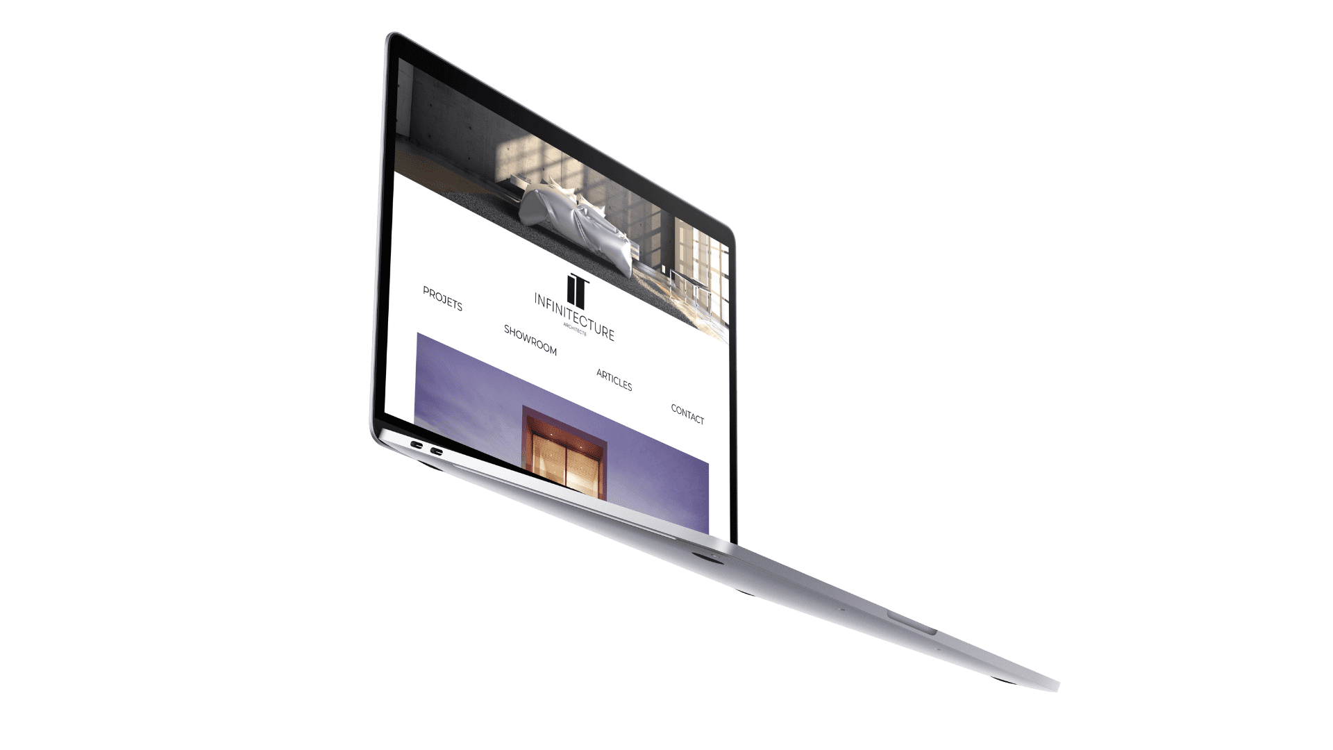 visuel projet infinitecture réalisation maquette UI/UX service de webdesign